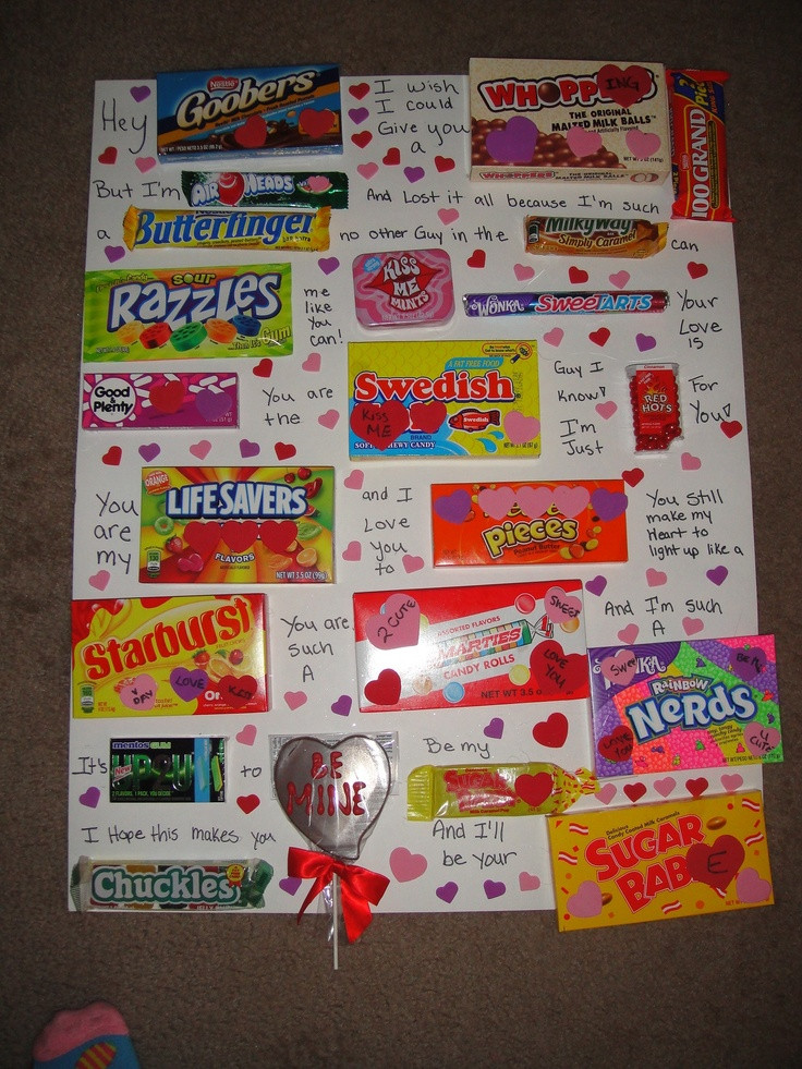 Valentines Day Card With Candy
 Valentine Candy Card if a stranger gave this to me I think