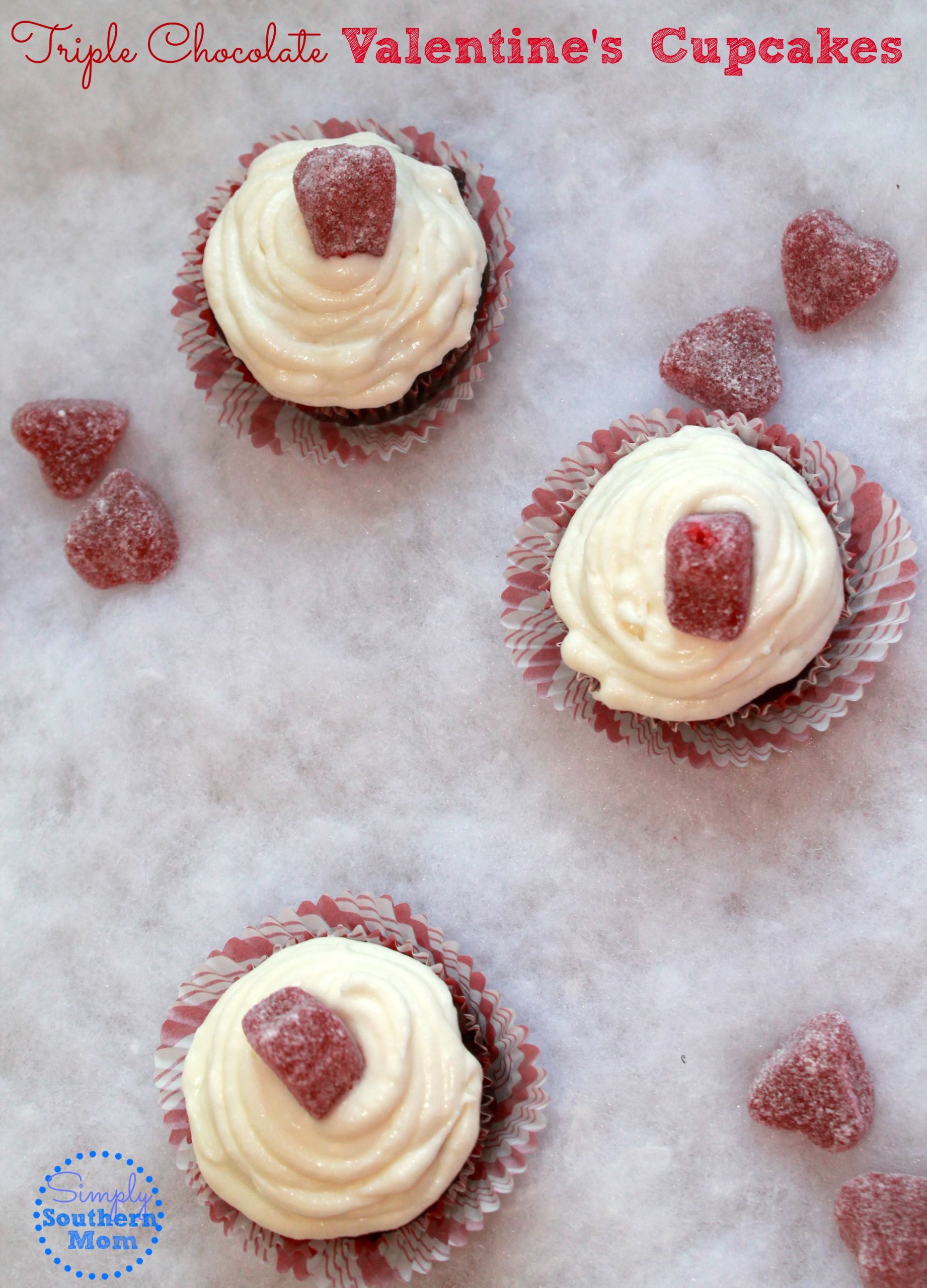 Valentines Day Cupcakes Recipes
 Triple Chocolate Valentine s Day Cupcakes Recipe Simply