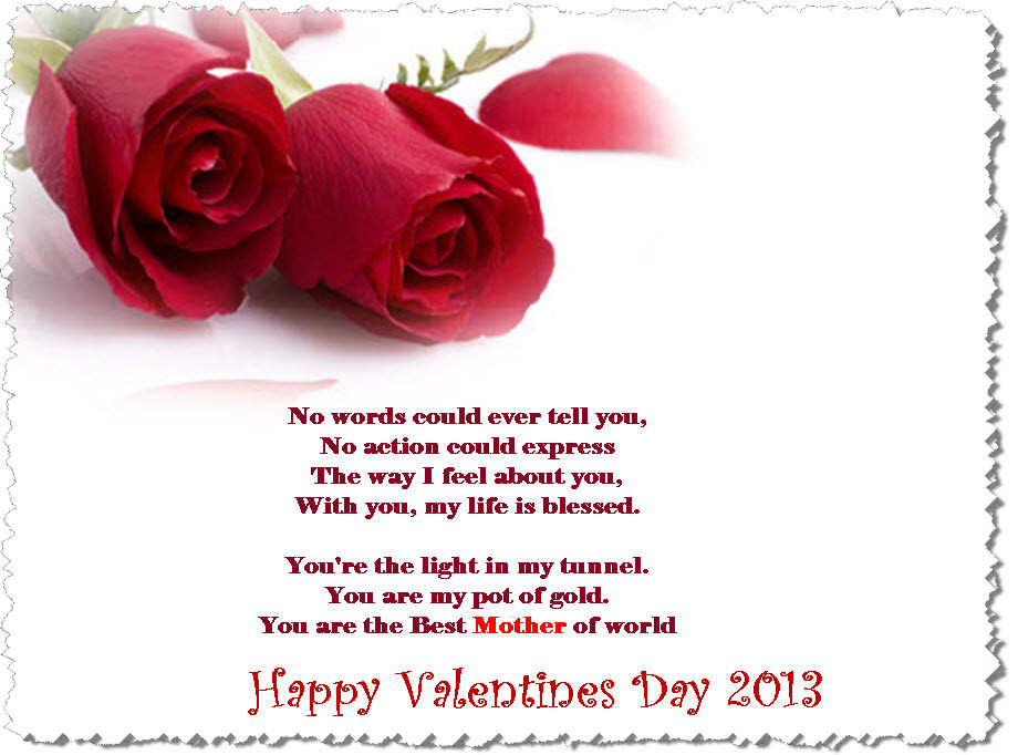 Valentines Day Quotes For Mother
 Sms with Wallpapers Beautiful Valentine Quotes