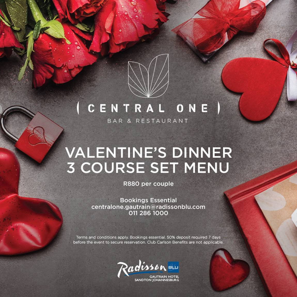 Valentines Dinner Deals
 Valentines Day Dinner at Central e Restaurant