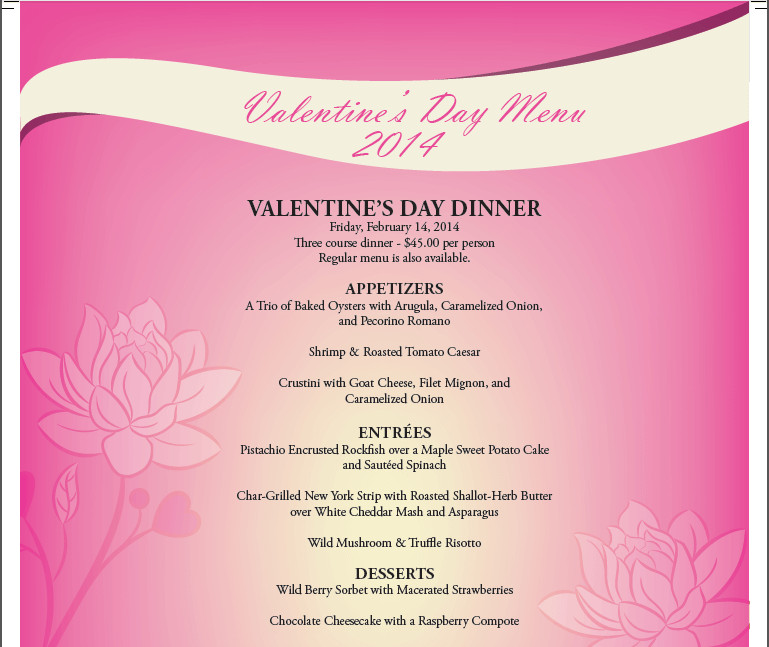 Valentines Dinner Deals
 Valentine s Day Hotel Packages and Specials 2014