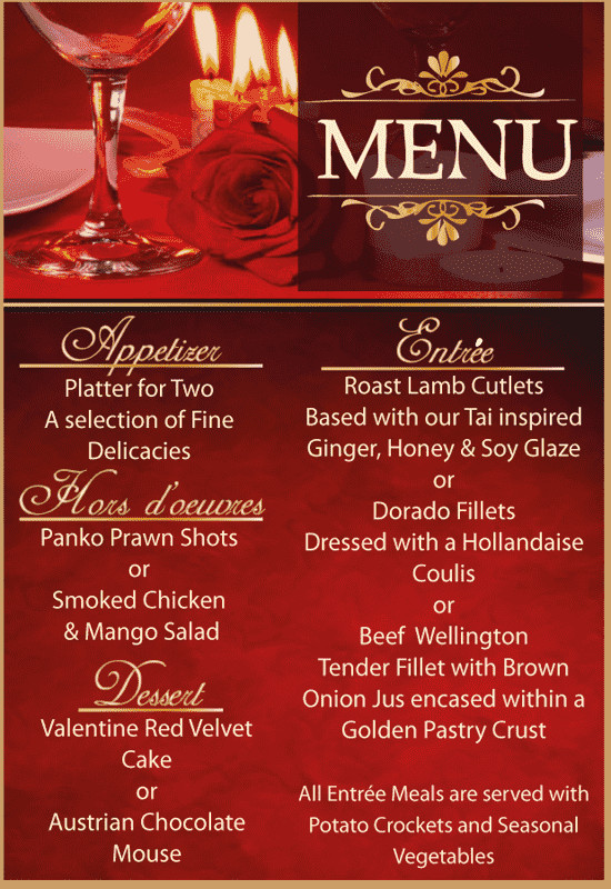 Valentines Dinner Deals
 Hartbeespoort Special fers Discounts Deals and