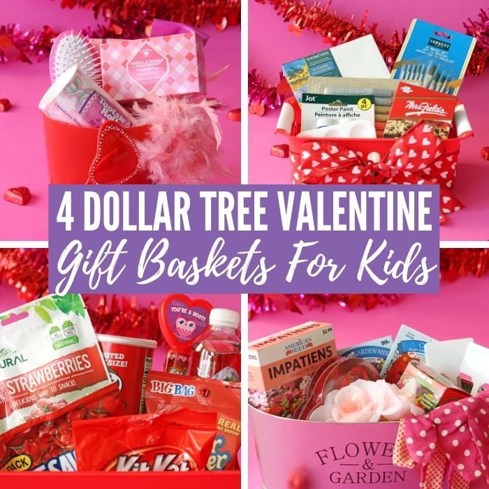 Valentines Gift Baskets For Kids
 4 Dollar Tree Valentine Gift Basket Ideas for Kids