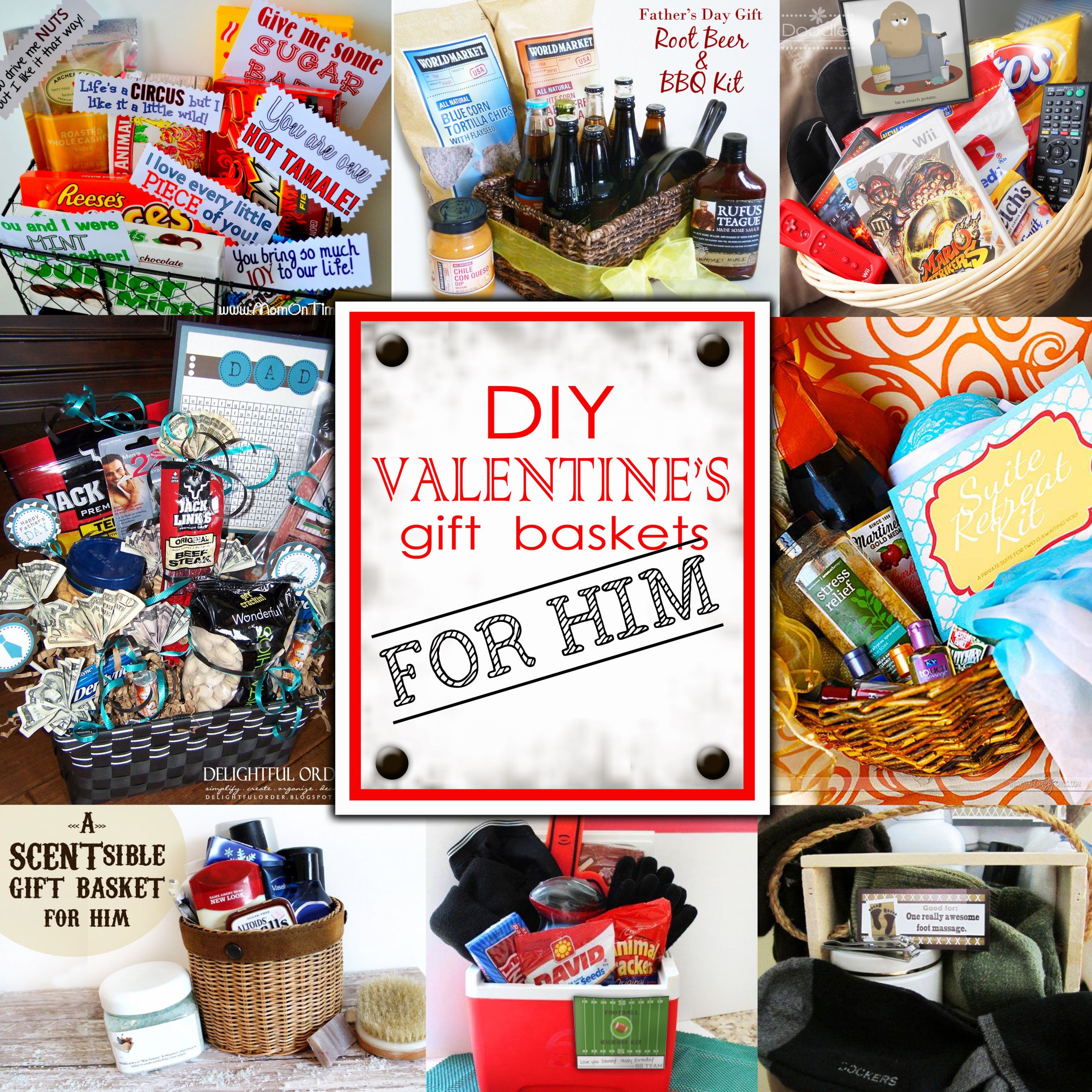 Valentines Gift DIY
 DIY Valentine s Day Gift Baskets For Him Darling Doodles