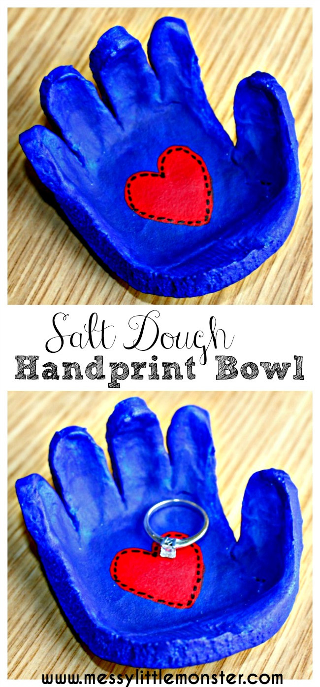 Valentines Gift Ideas For Dad
 Salt Dough Handprint Bowl – A salt dough craft idea