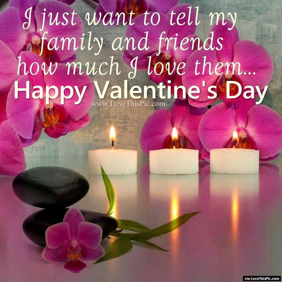 Valentines Quotes For Family
 I Just Wanted To Tell My Family And Friends How Much I