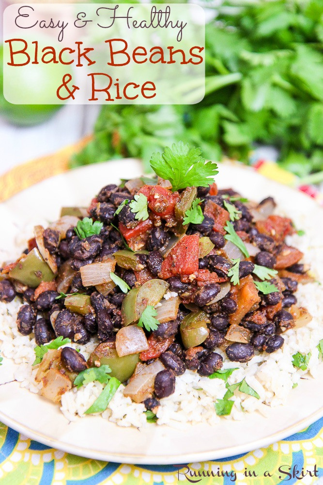 Vegan Black Beans And Rice
 15 Minute Easy Black Beans and Rice