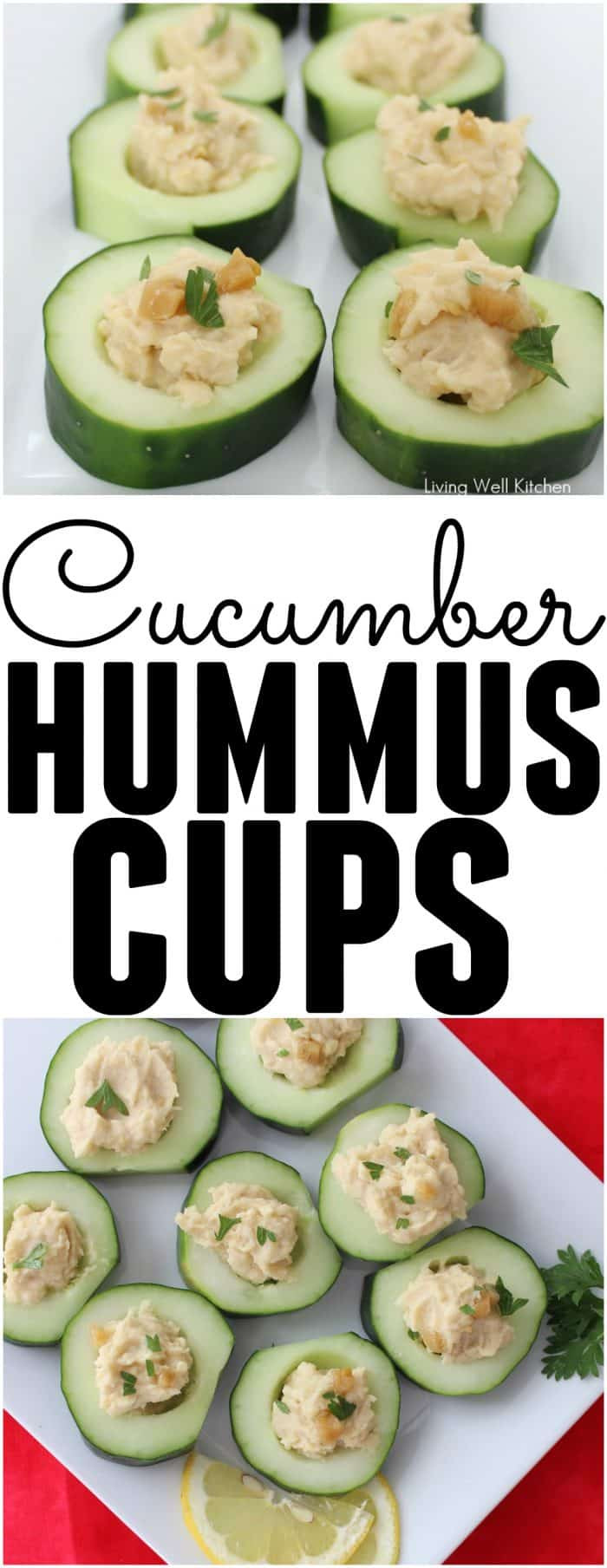 Vegan Gluten Free Appetizers
 Cucumber Hummus Cups