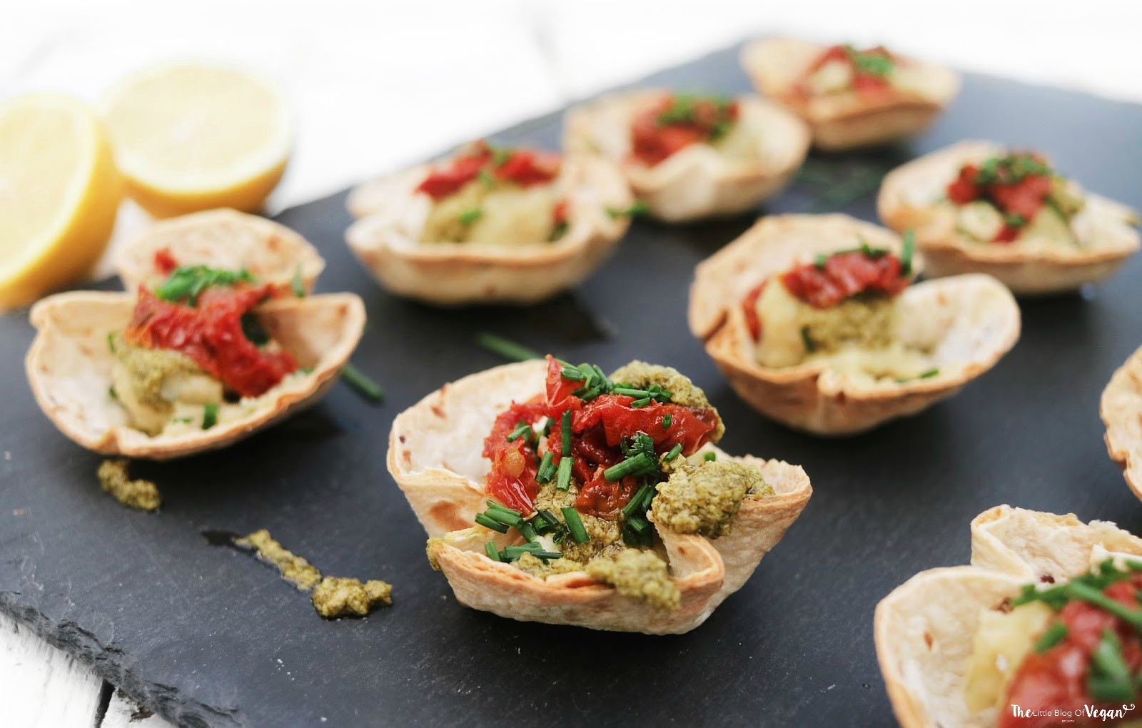 Vegan Gluten Free Appetizers
 Pesto & sun dried tomato cups Perfect for New Year