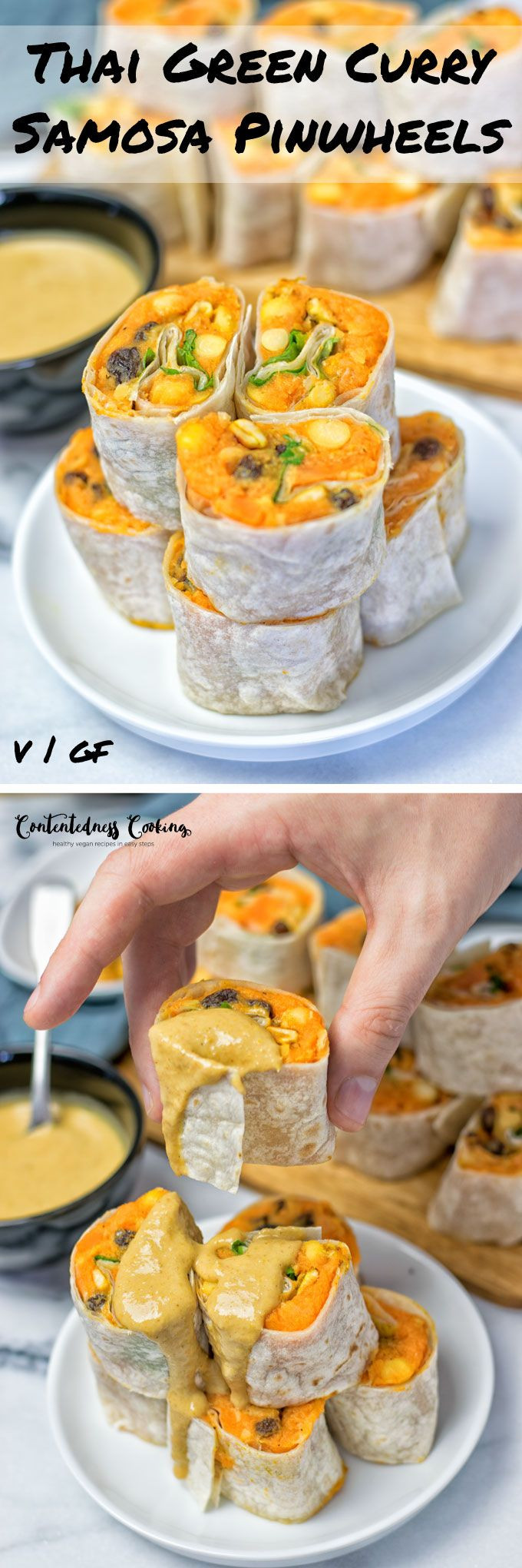 Vegan Indian Appetizers
 Thai Green Curry Samosa Pinwheels Recipe