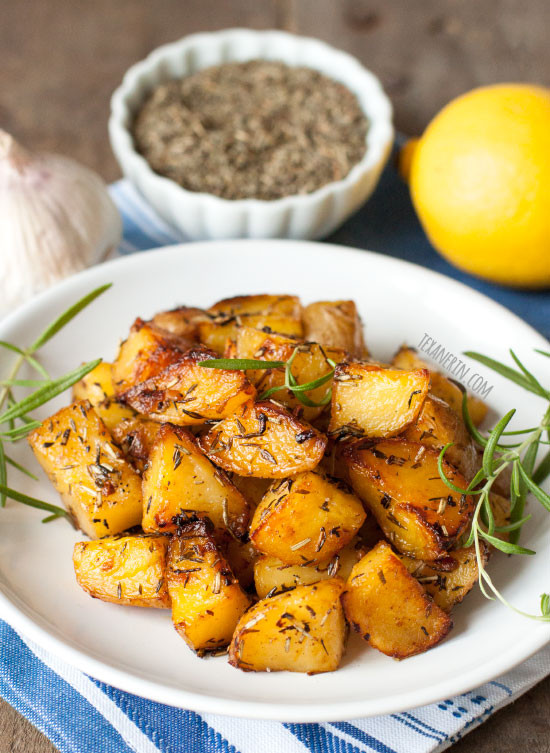 Vegan Roasted Potatoes
 Greek Style Roasted Potatoes naturally gluten free vegan