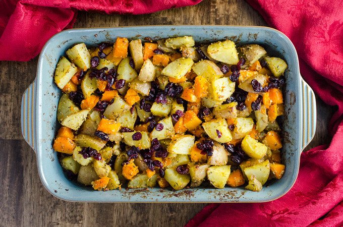 Vegan Roasted Potatoes
 Vegan Parmesan Roasted Potatoes & Butternut Squash