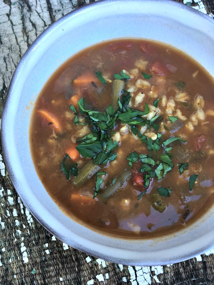 Vegetable Barley Soup Slow Cooker
 Slow cooker ve able barley soup A Life From Scratch