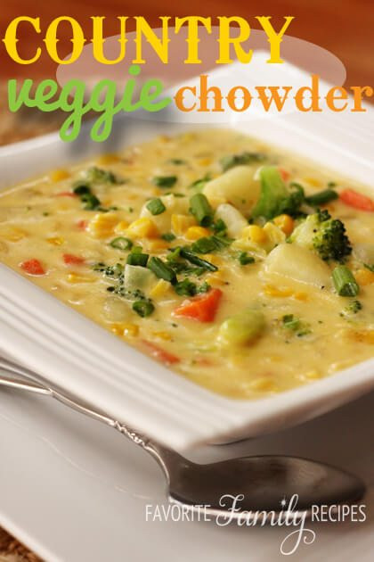 Vegetable Chowder Recipe
 Country Ve able Chowder