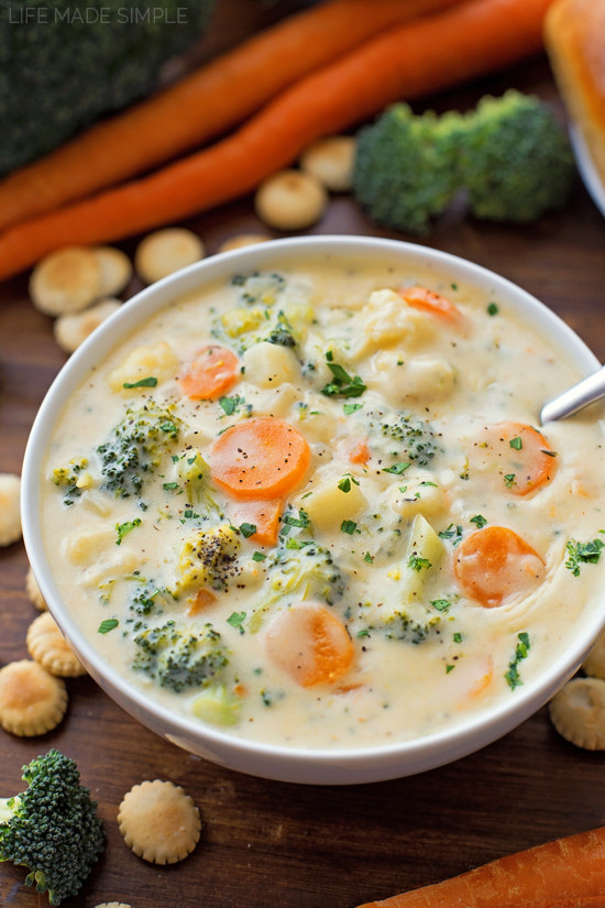 Vegetable Chowder Recipe
 Cheesy Ve able Chowder Life Made Simple