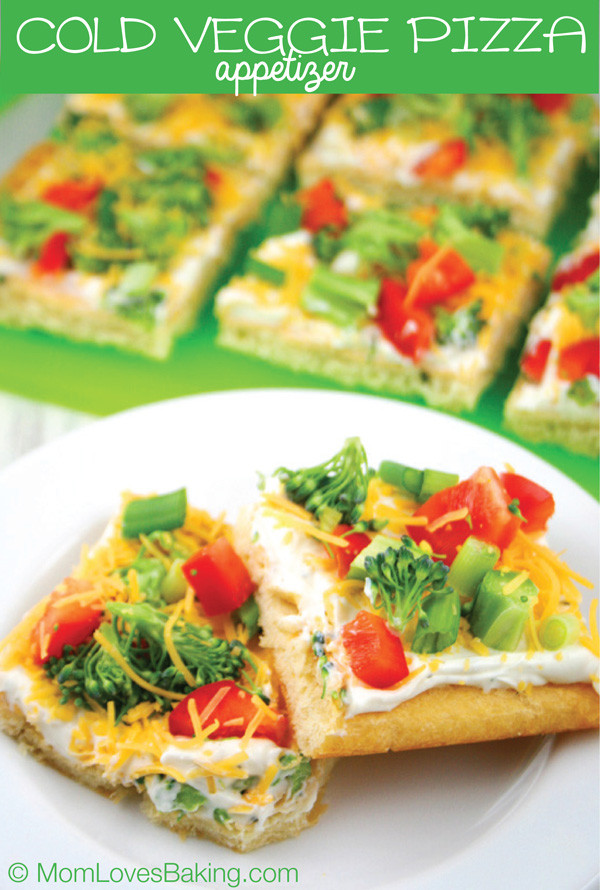 Vegetable Pizza Appetizers
 Cold Veggie Pizza Appetizer Mom Loves Baking