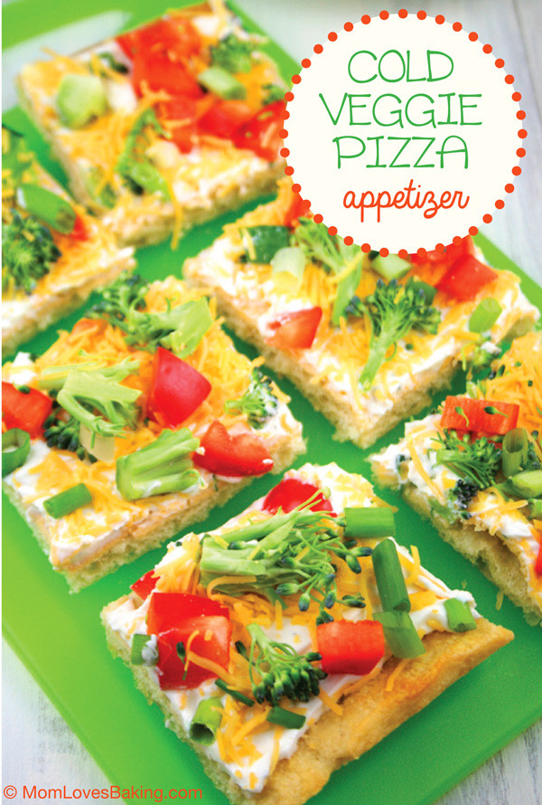 Vegetable Pizza Appetizers
 Cold Veggie Pizza Appetizer Mom Loves Baking