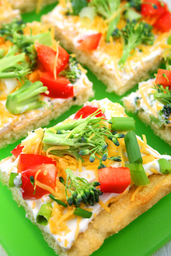 Vegetable Pizza Appetizers
 Cold Veggie Pizza Appetizer Mom Loves Baking