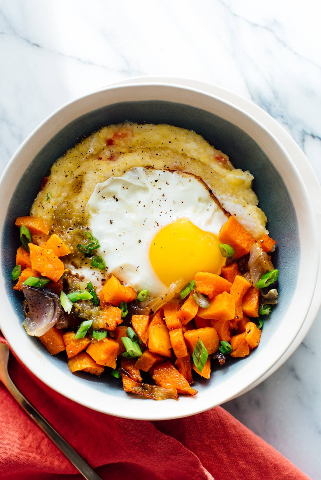 Vegetables Breakfast Recipes
 Goat Cheese Polenta with Roasted Ve ables Cookie and Kate
