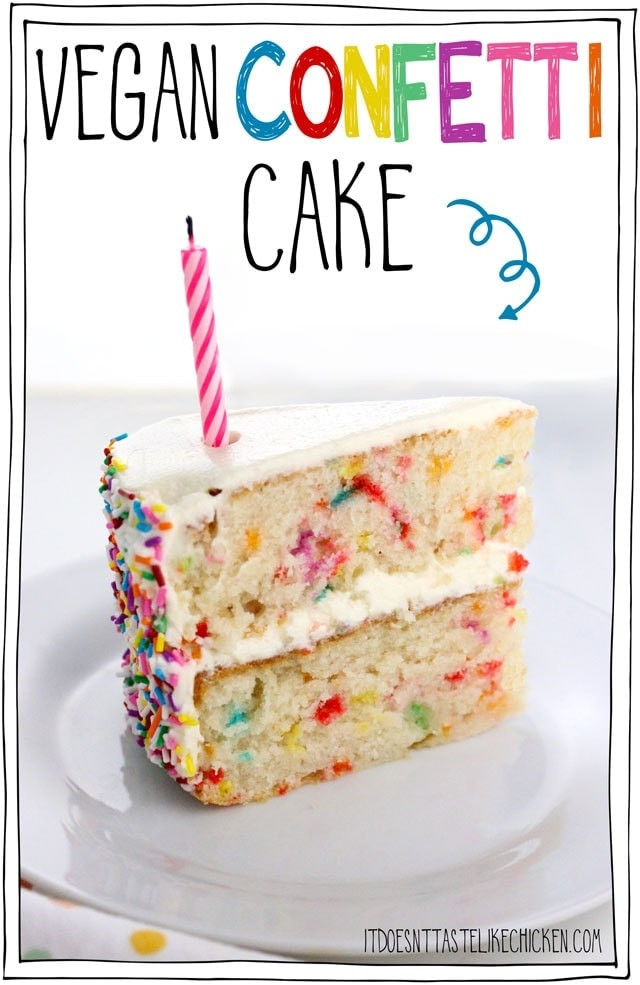 Vegetarian Birthday Cake Recipes
 Vegan Confetti Cake • It Doesn t Taste Like Chicken