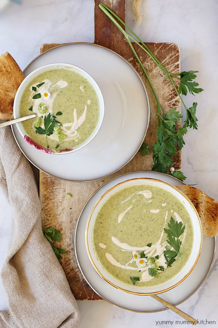 Vegetarian Broccoli Soup Recipes
 Vegan Broccoli Soup with Cashew Cream