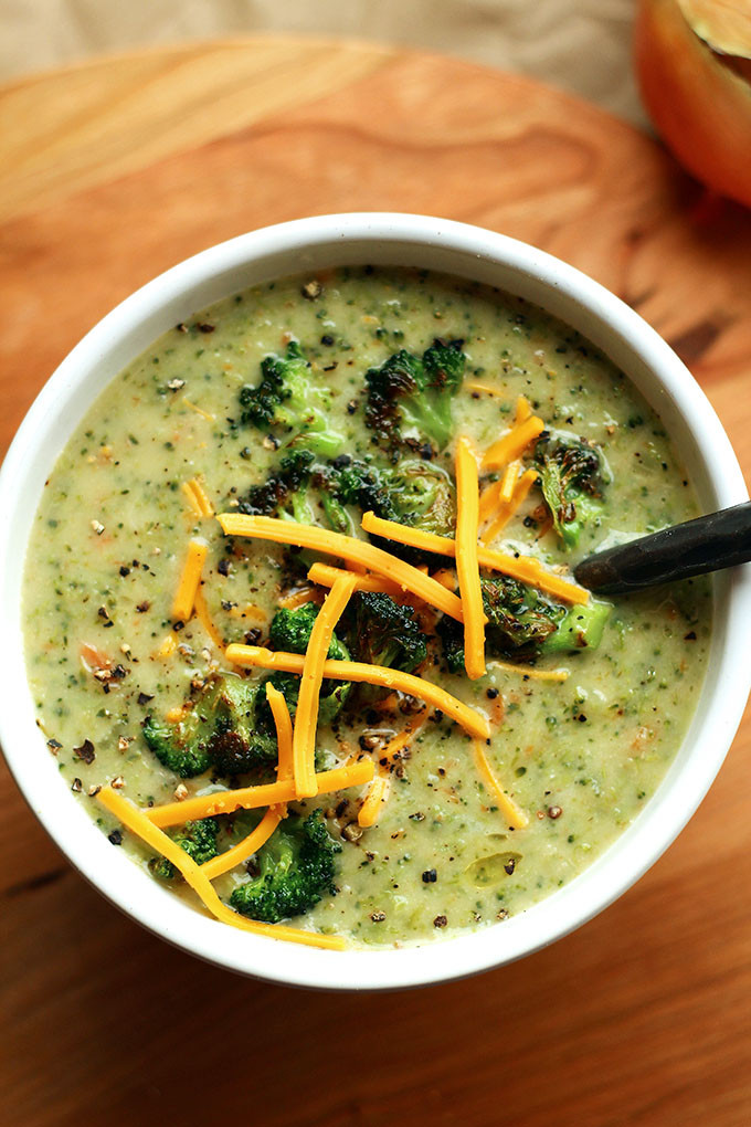 Vegetarian Broccoli Soup Recipes
 Creamy Vegan Broccoli Soup Vegan Cream of Broccoli Soup