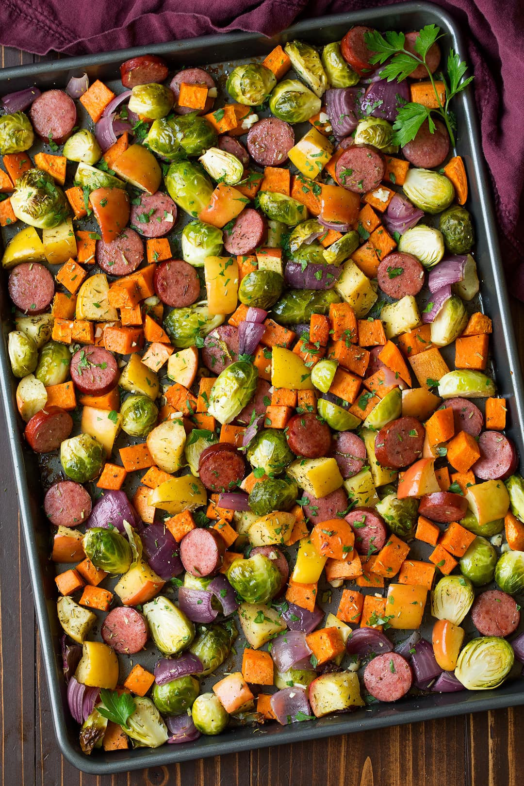 Vegetarian Fall Dinner Recipes
 Autumn Sausage Veggie and Apple Sheet Pan Dinner Cooking