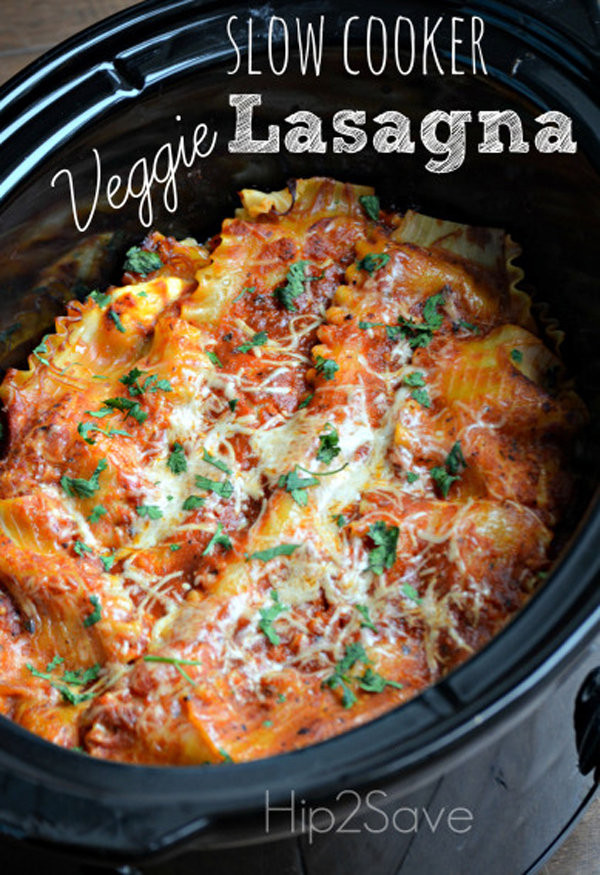 Vegetarian Lasagna Crockpot
 15 Meatless Slow Cooker Recipes for Summer