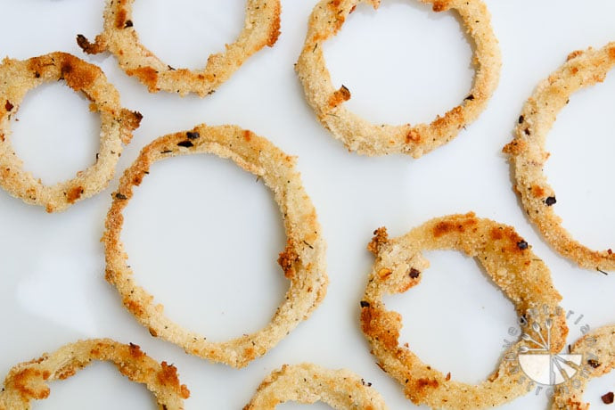 Vegetarian Onion Rings
 Baked Seasoned ion Rings vegan gluten free