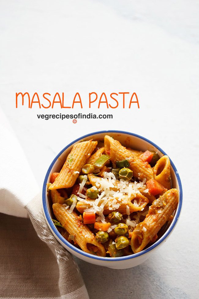 Vegetarian Pasta Recipes Indian
 masala pasta recipe