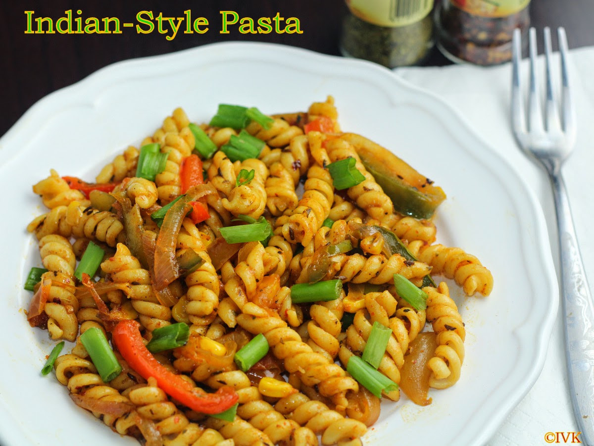 Vegetarian Pasta Recipes Indian
 IndianVegKitchen Indian Style Pasta