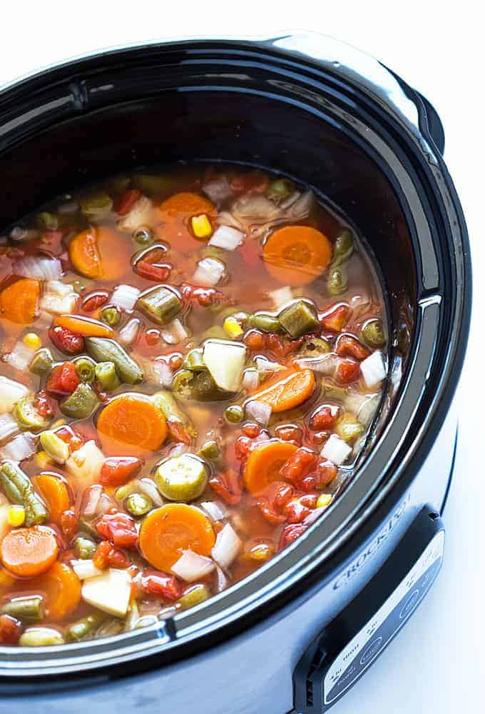 Vegetarian Soup Recipes Easy
 Easy Crock Pot Ve able Soup