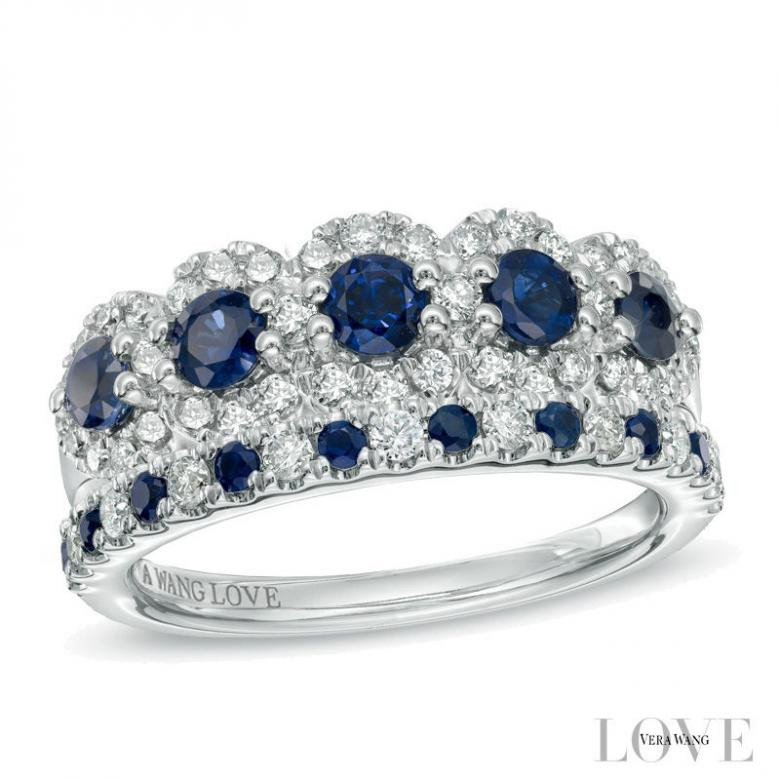 Vera Wang Wedding Ring Sets
 Vera Wang LOVE Collection Diamond Sapphire & White Gold