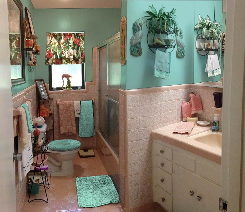 Vintage Bathroom Wall Decor
 Retro Design Dilemma Paint colors or wallpaper for Diane