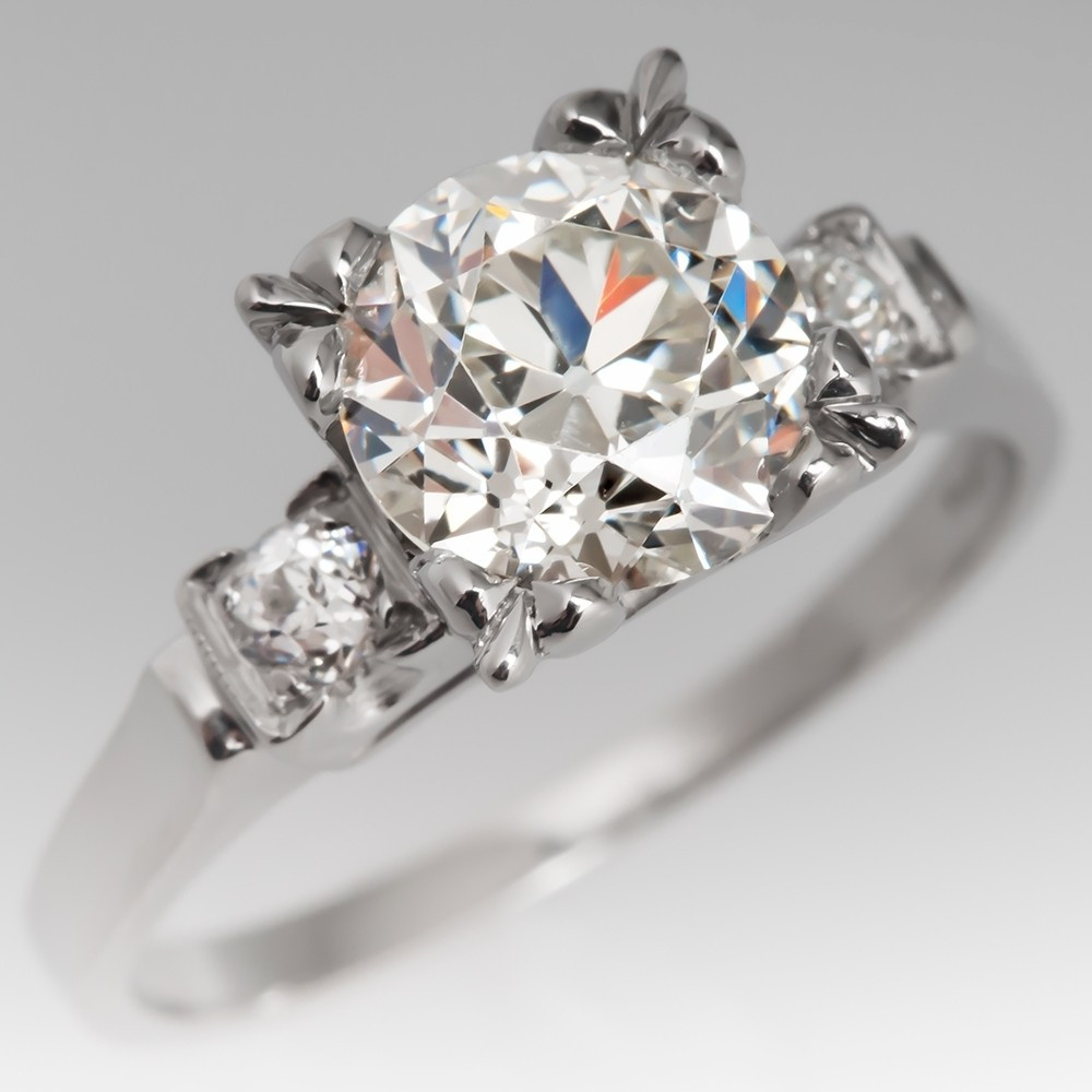 Vintage Diamond Engagement Ring
 Vintage Diamond Engagement Ring 1 5 Carat Old European Cut
