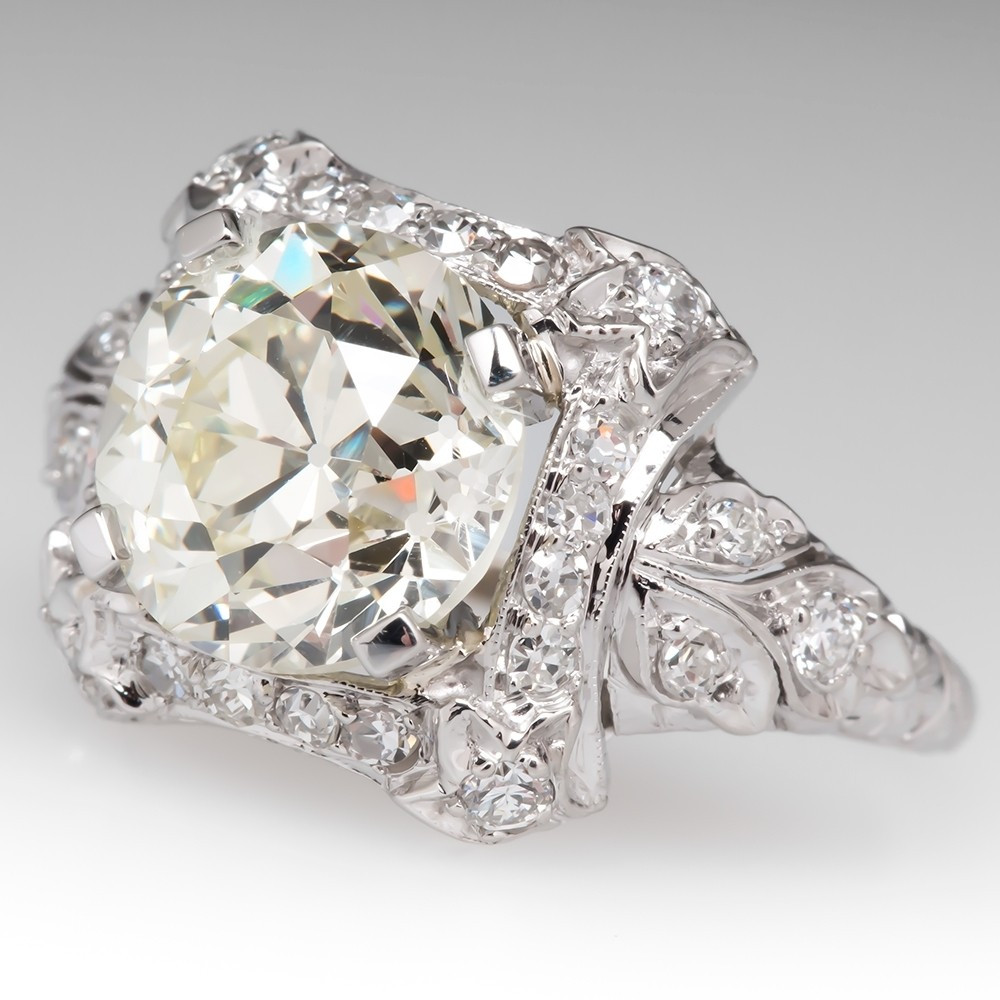 Vintage Diamond Engagement Ring
 Antique Diamond Engagement Ring Stunning 4 Carat 1920 s