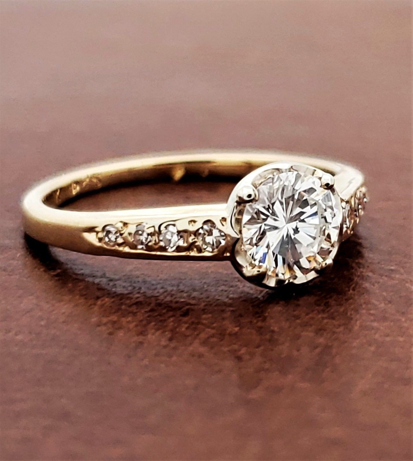 Vintage Diamond Engagement Ring
 Vintage Diamond Engagement Ring 18K Yellow Gold 1 2ct F