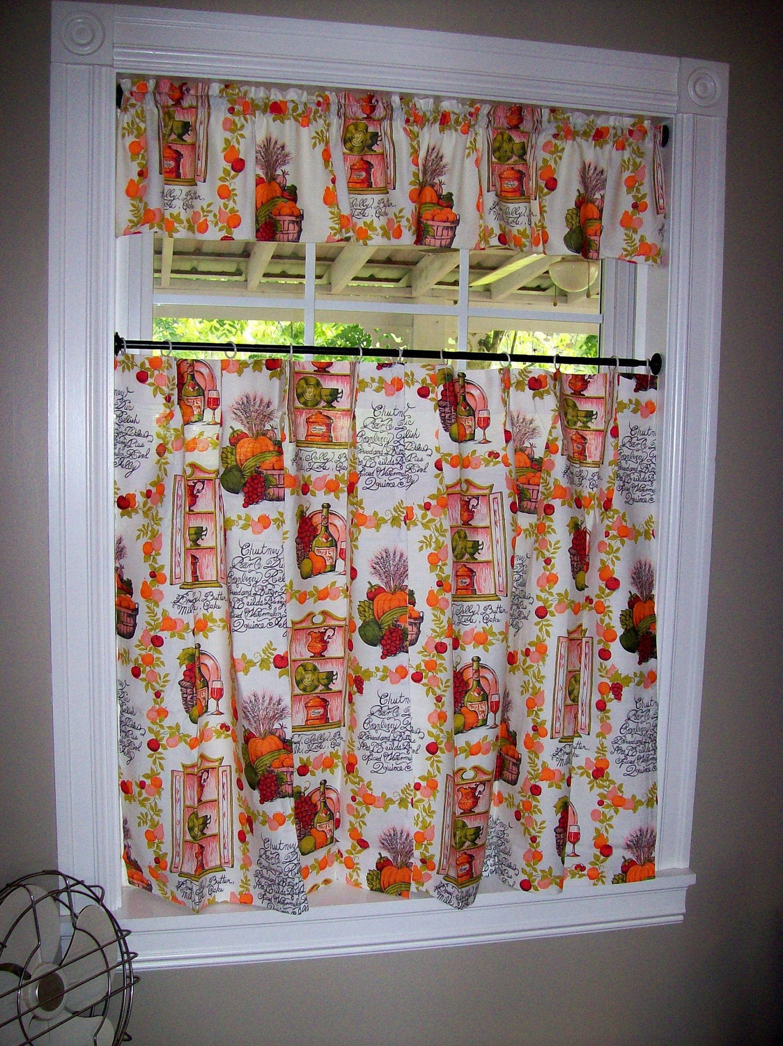 Vintage Kitchen Curtains
 Vintage Kitchen Curtains Set Tiers Cafe Valance Pinch Pleated