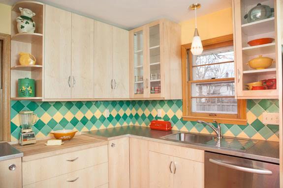Vintage Kitchen Tiles
 A colorful midcentury kitchen remodel featuring B&W Tile