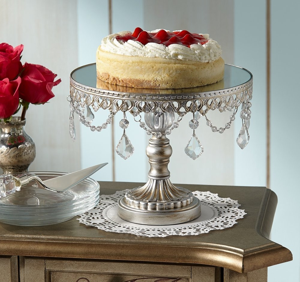 Vintage Wedding Cake Stand
 Stand Cake Silver Antique Wedding Pedestal Opulent Crystal