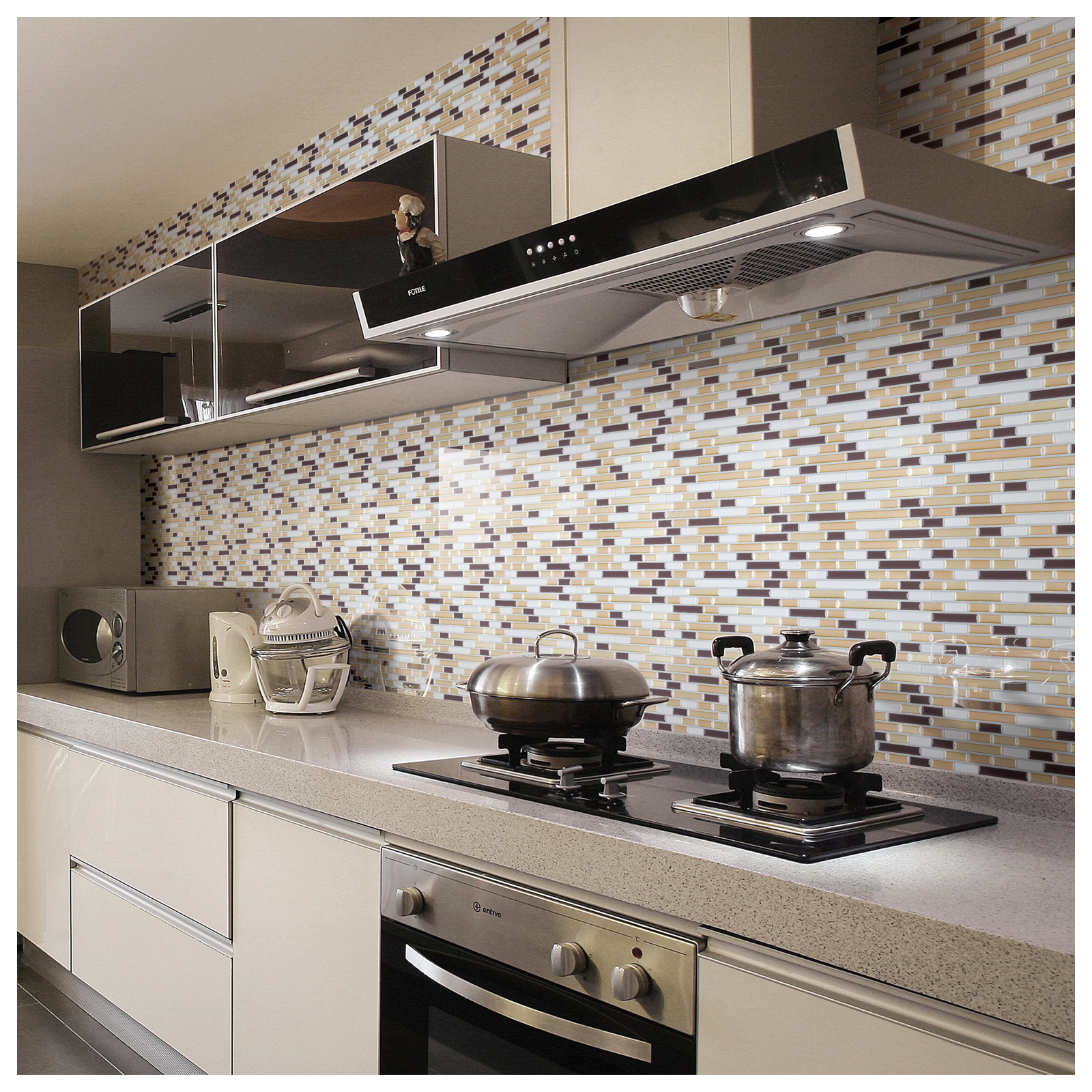 Vinyl Kitchen Backsplash
 Art3d 10 Pack Peel N Stick Backsplash Tile Vinyl Wall