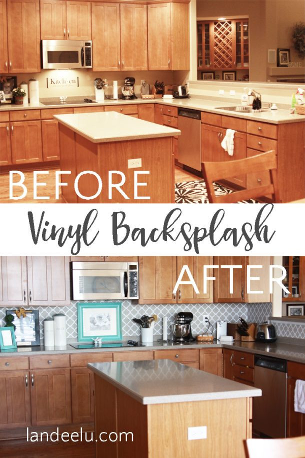 Vinyl Kitchen Backsplash
 Easy Vinyl Backsplash for the Kitchen landeelu