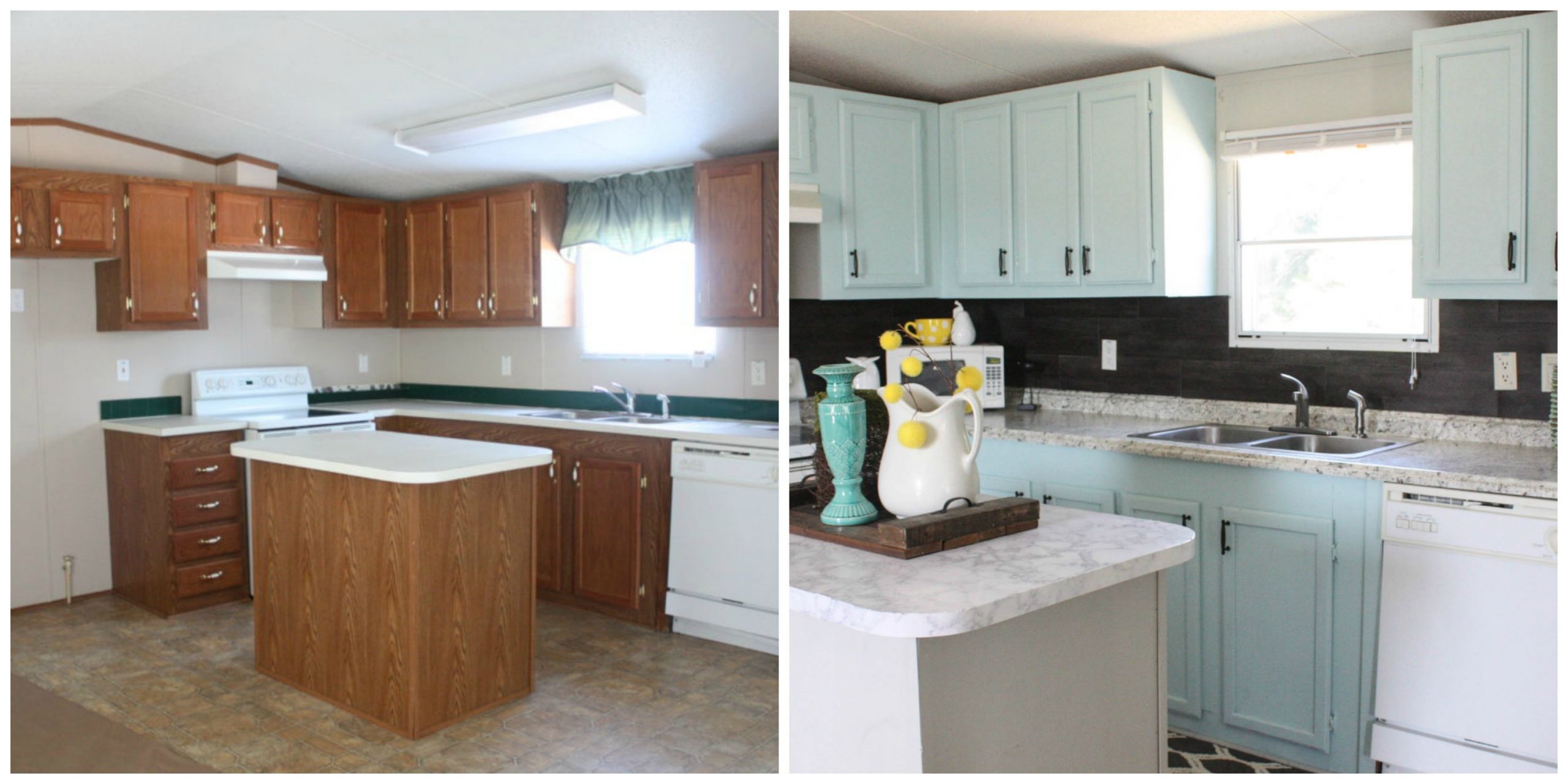 Vinyl Kitchen Backsplash
 Our $40 Backsplash Using Vinyl Flooring Re Fabbed