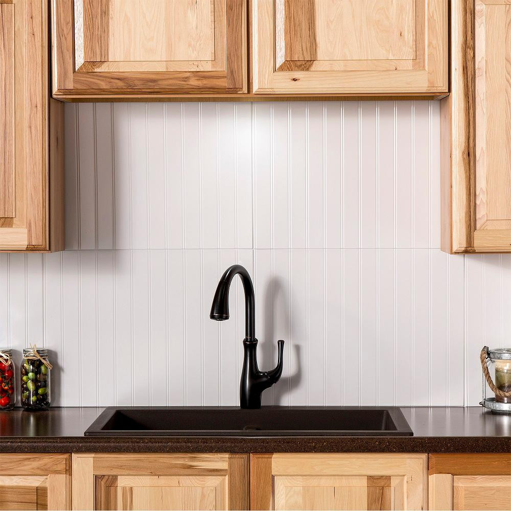 Vinyl Kitchen Backsplash
 Fasade Bead Board 24 25 in x 18 25 in Vinyl Backsplash