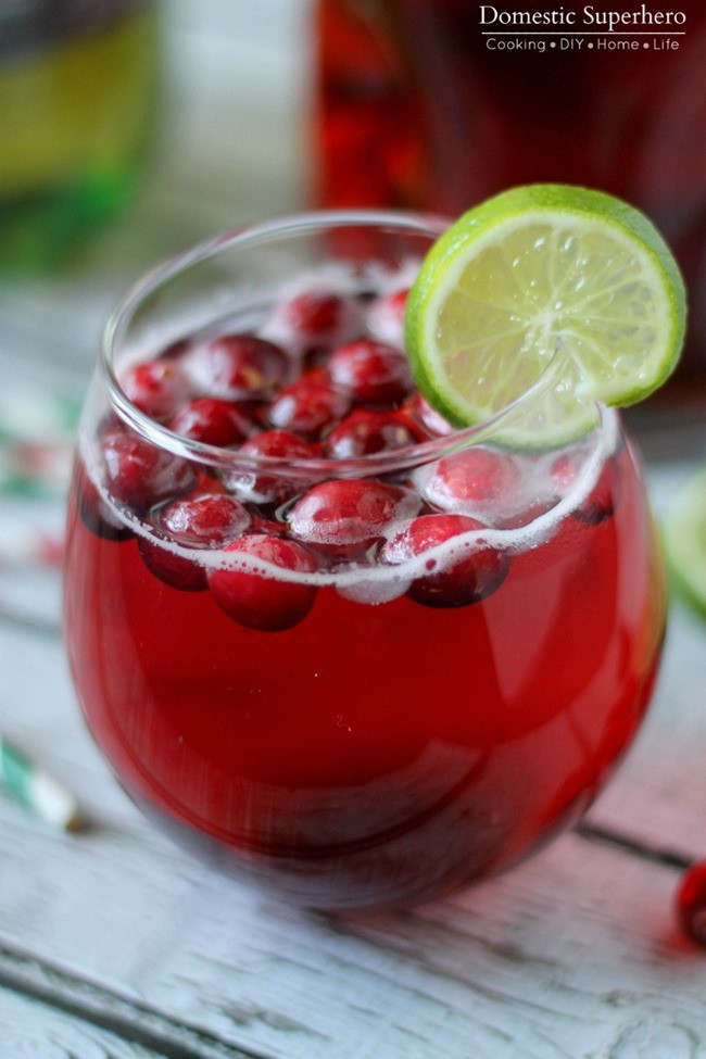 Vodka Holiday Drinks
 Cranberry Ginger Cocktail & Mocktail • Domestic Superhero