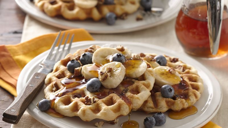 Waffles For Two
 Pecan Biscuit Waffles for Two Recipe Pillsbury
