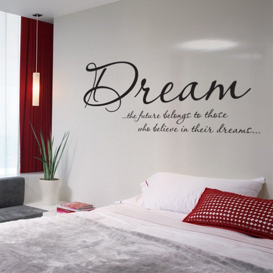 Wall Art Decals For Bedroom
 Dream Bedroom Vinyl Wall Art Sticker £3 99 Blunt e