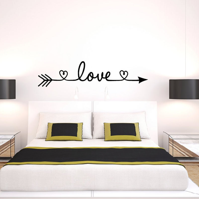 Wall Art Decals For Bedroom
 New Design Love Arrow Wall Decals Vinyl Removable Bedroom