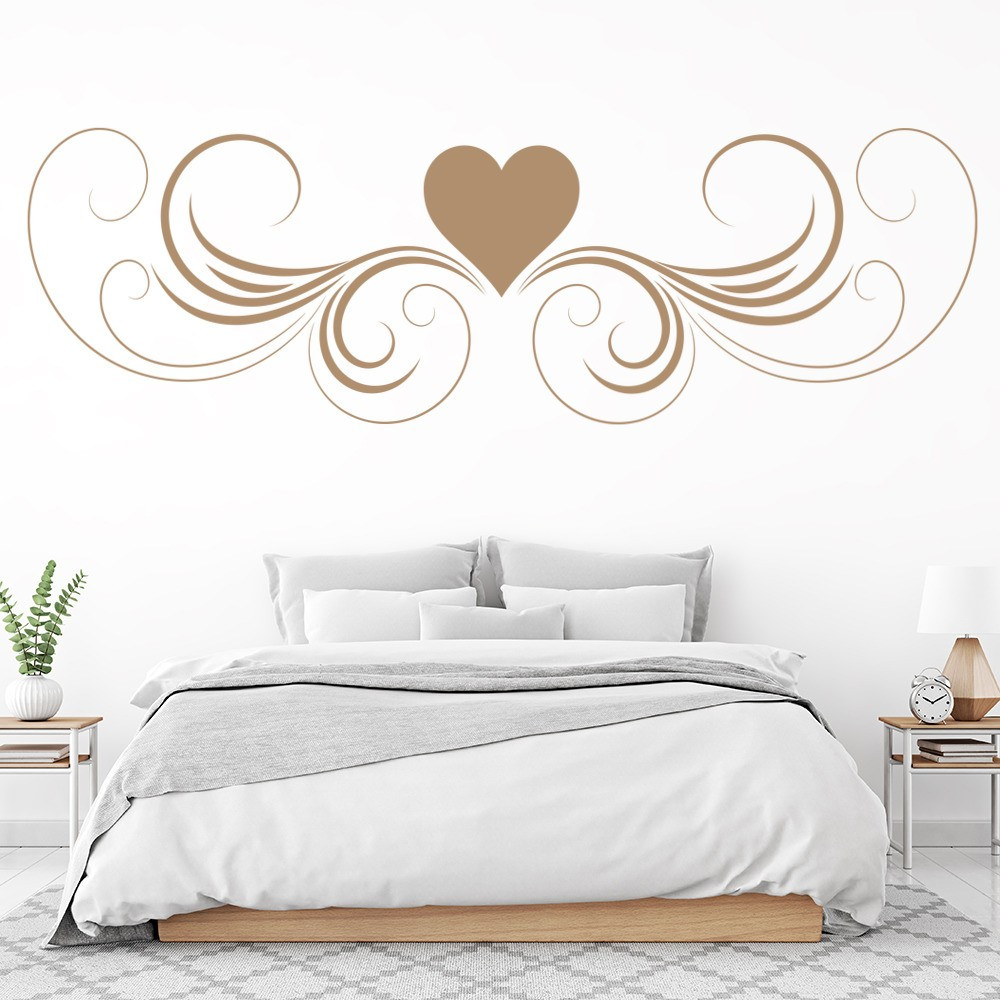 Wall Art Decals For Bedroom
 Love Heart Wall Sticker Headboard Design Wall Decal Girls