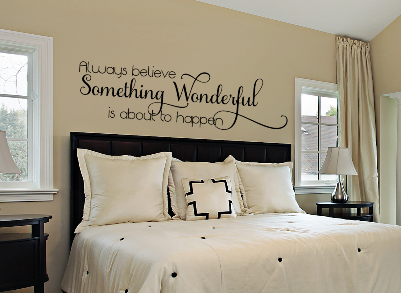 Wall Art Decals For Bedroom
 Something Wonderful is about to Happen Inspirational